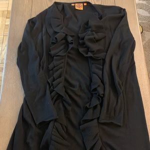 Authentic Tory Burch ruffle cardigan